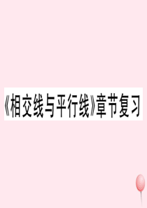 七年级数学下册 第五章 相交线与平行线章节复习习题课件（新版）新人教版