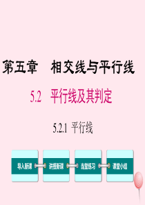 七年级数学下册 第五章 相交线与平行线5.2 平行线及其判定5.2.1 平行线教学课件 （新版）新人