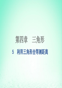 七年级数学下册 第四章 三角形 5 利用三角形全等测距离课件（新版）北师大版