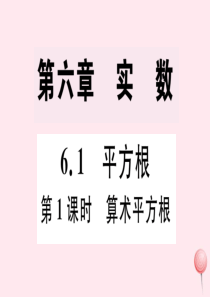 七年级数学下册 第六章 实数6.1 平方根第1课时 算术平方根习题课件（新版）新人教版