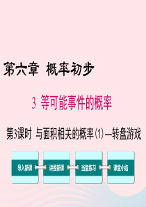 七年级数学下册 第六章 频率初步3 等可能事件的概率第3课时 与面积相关的概率（1）面积型概率教学课