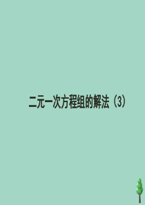 七年级数学下册 第六章 二元一次方程组 6.2《二元一次方程组的解法（3）》新授课课件 （新版）冀教