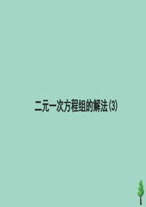 七年级数学下册 第六章 二元一次方程组 6.2《二元一次方程组的解法（3）》课件 （新版）冀教版