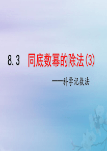 七年级数学下册 第8章 幂的运算 8.3 同底数幂的除法（3）课件（新版）苏科版