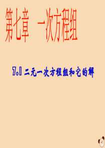 七年级数学下册 第7章 一次方程组 7.1 二元一次方程组和它的解课件2（新版）华东师大版