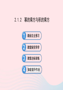 七年级数学下册 第2章 整式的乘法 2.1 整式的乘法 2.1.2幂的乘方与积的乘方习题课件 （新版