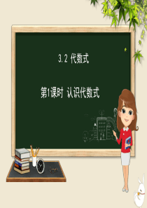 七年级数学上册 第三章 代数式 3.2 代数式 3.2.1 认识代数式课件（新版）冀教版