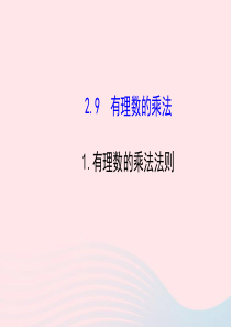 七年级数学上册 第2章 有理数 2.9 有理数的乘法 1有理数的乘法法则习题课件 （新版）华东师大版