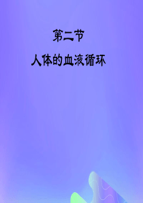 七年级生物下册 第四单元 生物圈中的人 第十章 人体内的物质运输和能量供给 第二节 人体的血液循环课