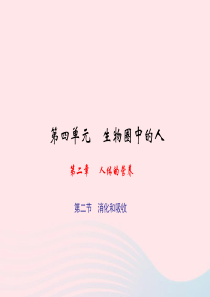 七年级生物下册 第四单元 第二章 第二节 消化和吸收习题课件 （新版）新人教版