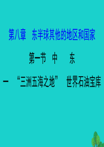 七年级地理下册 第八章 第一节 中东（一三洲五海之地 世界石油宝库）习题课件（新版）新人教版