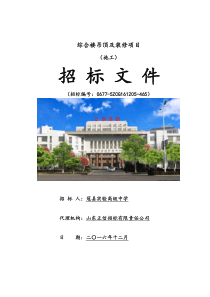 终稿冠县高级中学综合楼吊顶及装修招标文件