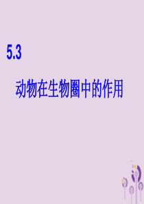 内蒙古康巴什新区八年级生物上册 5.3 动物在生物圈中的作用课件 （新版）新人教版