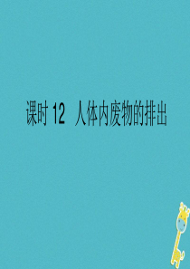 内蒙古鄂尔多斯市达拉特旗七年级生物下册 4.5 人体内废物的排出课件 （新版）新人教版