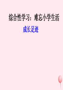 六年级语文下册 第六单元 成长足迹课堂教学课件 新人教版