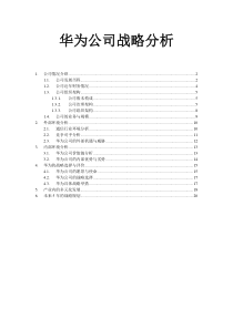 华为公司战略分析