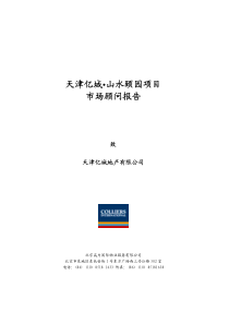 高力国际天津亿城山水颐园项目市场顾问报告-83页