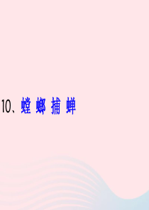 六年级语文上册 第六单元 22《螳螂捕蝉》课件1 北京版