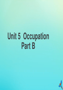 六年级英语下册 Unit 5 Occupation Part B课件3 闽教版（三起）