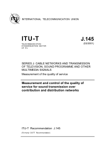 ITU-T J.145 (03 2001) (英) Measurement and control 