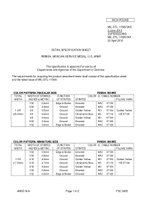 MIL-DTL-11589 94G - 2010 - Ribbon  Mexican Service