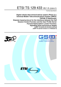 ETSI TS 129 433 V8.1.0 (2008-07) Digital cellular 