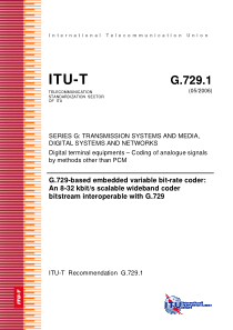 ITU-T G.729.1 (05 2006) (英) G.729 based Embedded V