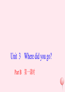 六年级英语下册 Unit 3 Where did you go Part B第一课时习题课件 人教P