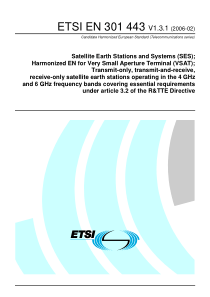 ETSI EN 301 443 V1.3.1 (2006-02)  Satellite Earth 