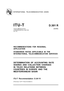 ITU-T D.301R (03 1995) (英) Determination of accoun