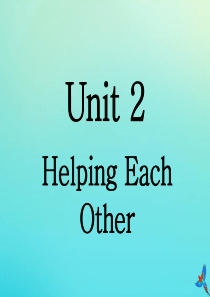 六年级英语下册 Unit 2 Helping Each Other Part A课件1 闽教版（三起