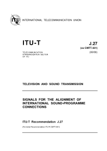 ITU-T J.27 (06 1990)(英) Signals for the alignment…