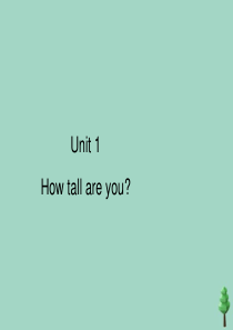 六年级英语下册 Unit 1 How tall are you Part A周末自主作业习题课件 人