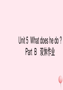 六年级英语上册 Unit 5 What does he do Part B习题课件2 人教PEP