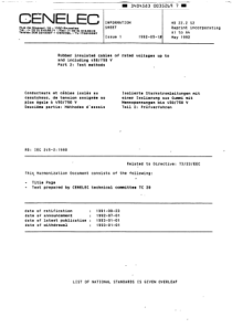 HD 22.2 S2-1992 Rubber insulated cables of  rated 