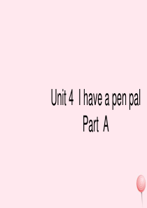 六年级英语上册 Unit 4 I have a pen pal Part A习题课件1 人教PEP