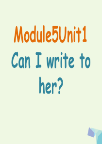 六年级英语上册 Unit 1 Unit 1 Can I write to her课件 外研版（一起）