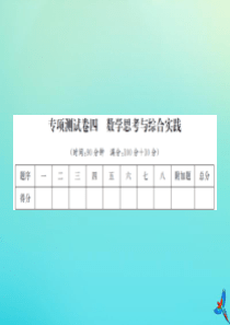 六年级数学下册 专项测试卷（四）数学思考与综合实践习题课件 新人教版