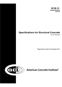 ACI 301M-10 Specifications for Structural Concrete