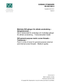 SS-ISO 965-2-2003 ISO general purpose metric screw