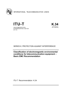 ITU-T K.34 (07 2003) (英) Classification of electro