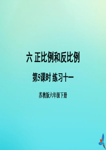 六年级数学下册 六 正比例和反比例 第5课时 练习十一教学课件 苏教版