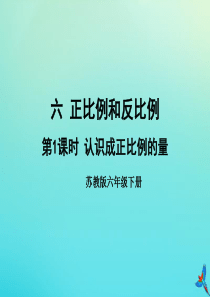 六年级数学下册 六 正比例和反比例 第1课时 认识成正比例的量教学课件 苏教版