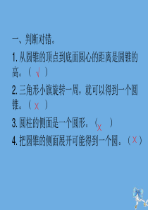 六年级数学下册 第一单元 圆柱和圆锥 1 面的旋转作业课件 北师大版