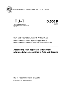 ITU-T D.500R (06 1998) (英) Accounting rates applic