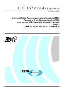 ETSI TS 123 204 V8.2.0 (2008-06) Universal Mobile 