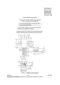 MIL-R-5757 103E RELAYS, ELECTRICAL, HERMETICALLY S