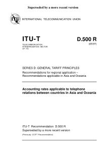 ITU-T D.500R (05 1997) (英) Accounting rates applic