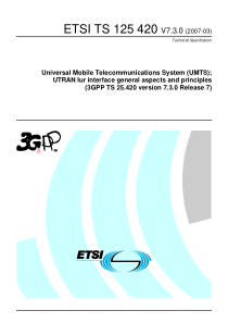 ETSI TS 125 420 V7.3.0 (2007-03) Universal Mobile 