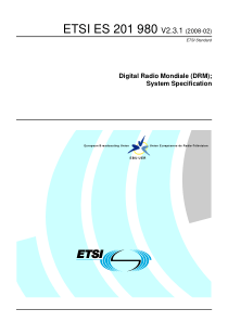 ETSI ES 201 980 V2.3.1 (2008-02) Digital Radio Mon